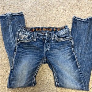 Rock Revival Distressed Bootcut Denim Jeans
